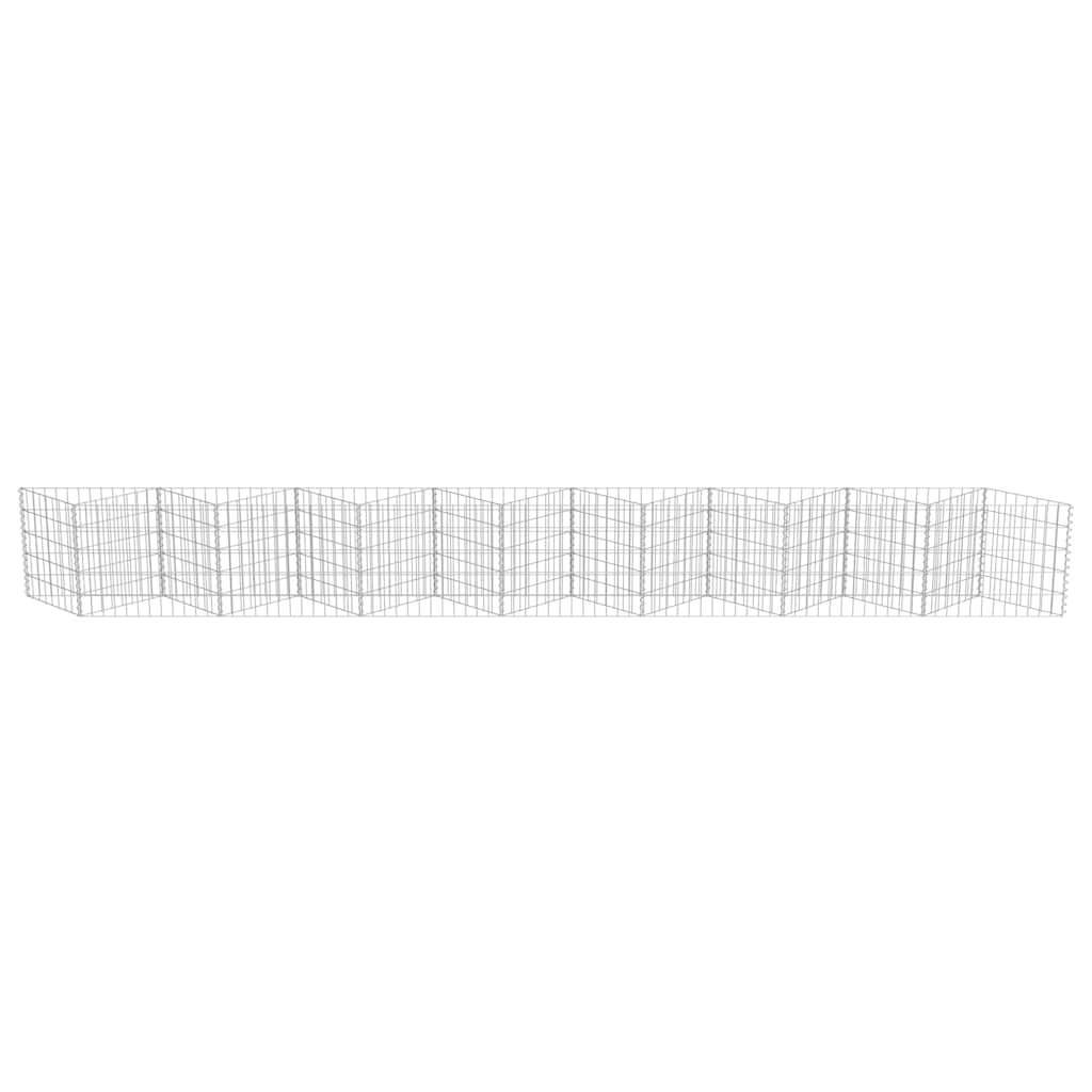 gabionvæg 450x30x50 cm galvaniseret stål