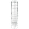 gabionvæg med dæksler galvaniseret stål 50 x 20 x 100 cm