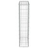 gabionvæg med dæksler galvaniseret stål 50 x 20 x 100 cm