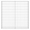 gabionvæg med dæksler galvaniseret stål 80 x 20 x 100 cm