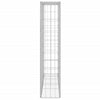 gabionvæg med dæksler galvaniseret stål 80 x 20 x 100 cm