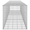 gabionvæg med dæksler galvaniseret stål 300 x 50 x 50 cm