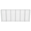 gabionvæg med dæksler galvaniseret stål 300 x 50 x 150 cm