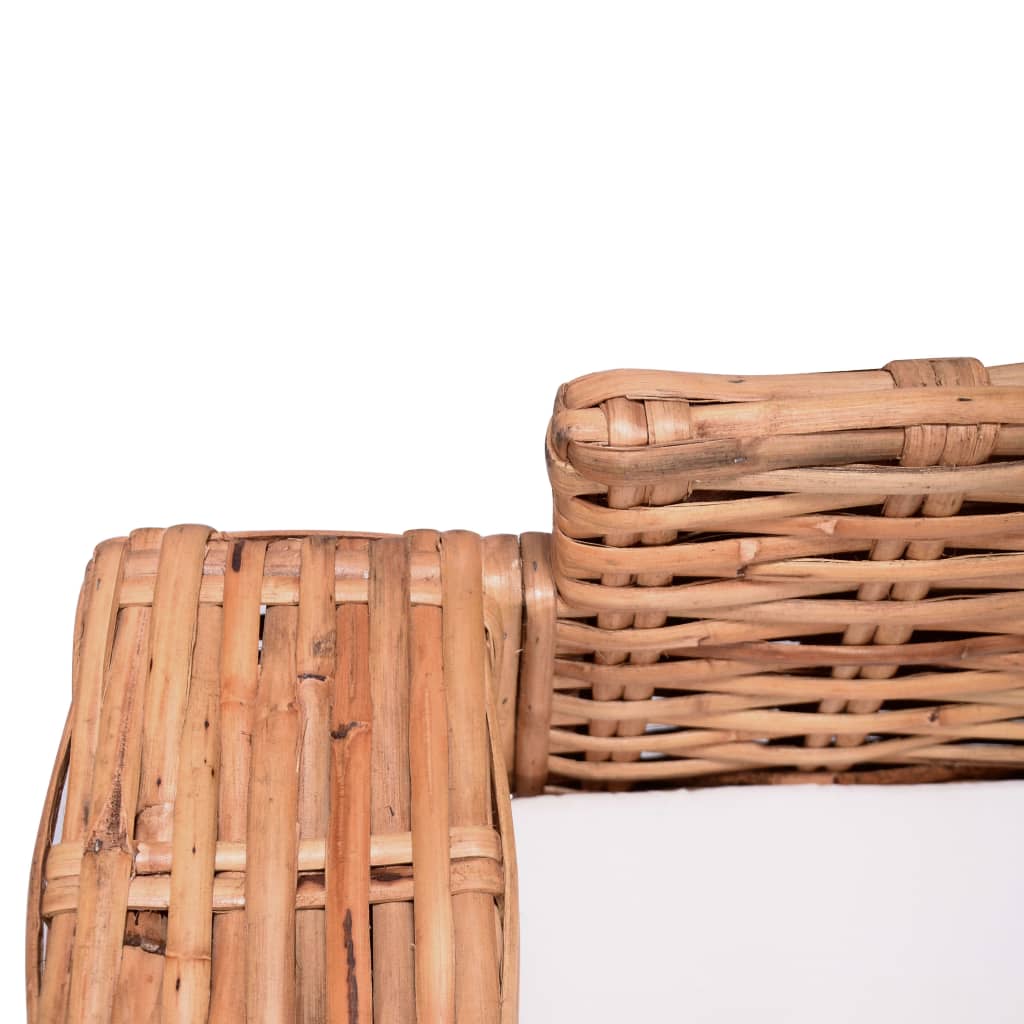 2-personers havesofa naturligt rattan
