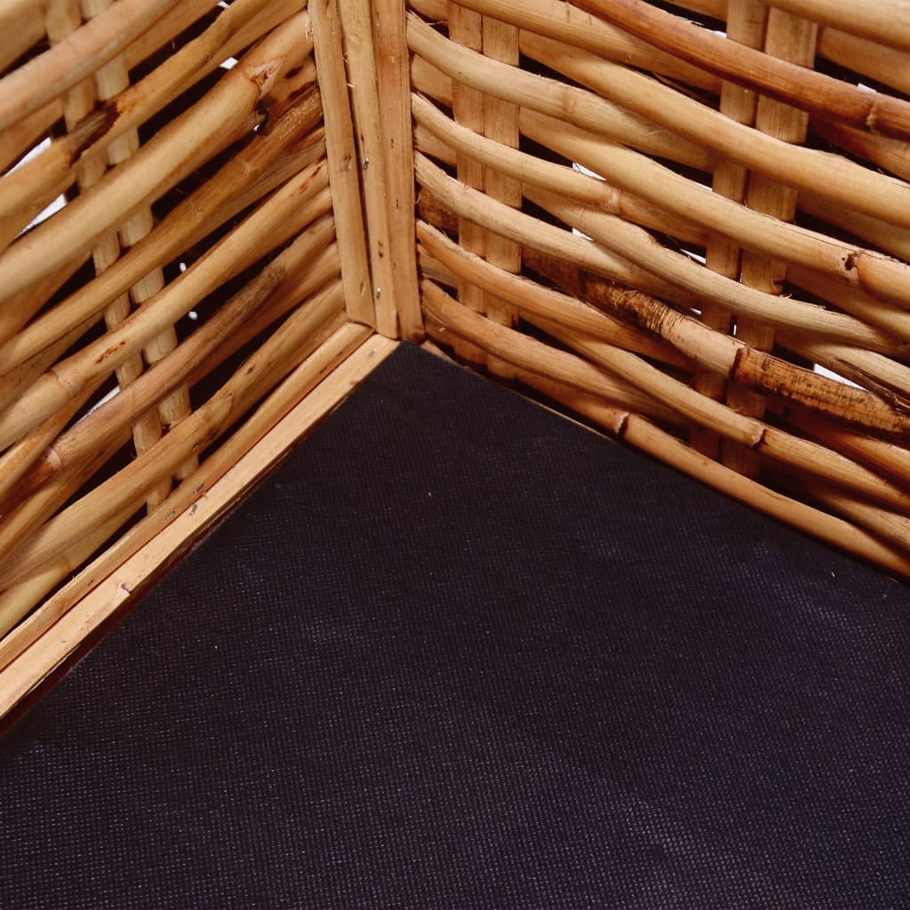 2-personers havesofa naturligt rattan