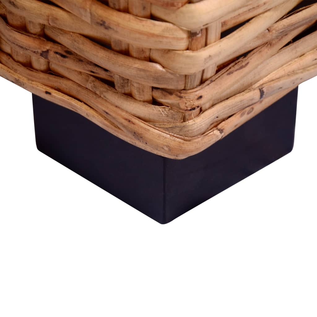 2-personers havesofa naturligt rattan