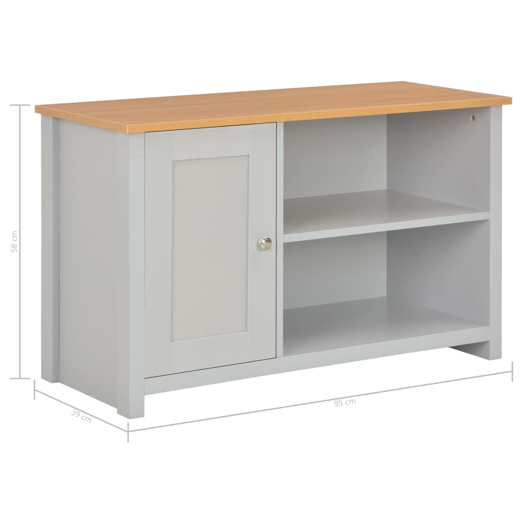 tv-skab 95x39x58 cm grå