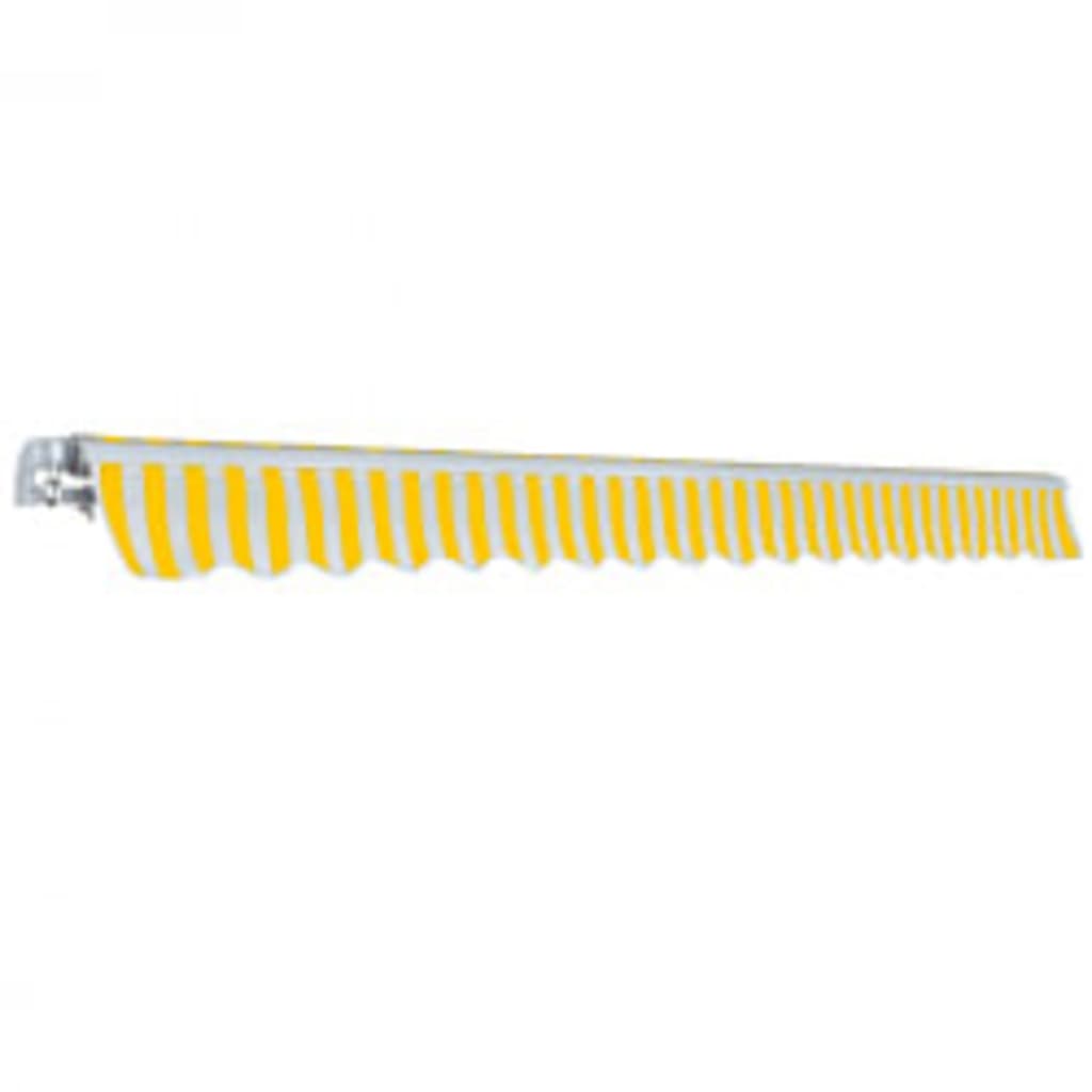 foldemarkise manuel betjening 600 cm gul/hvid