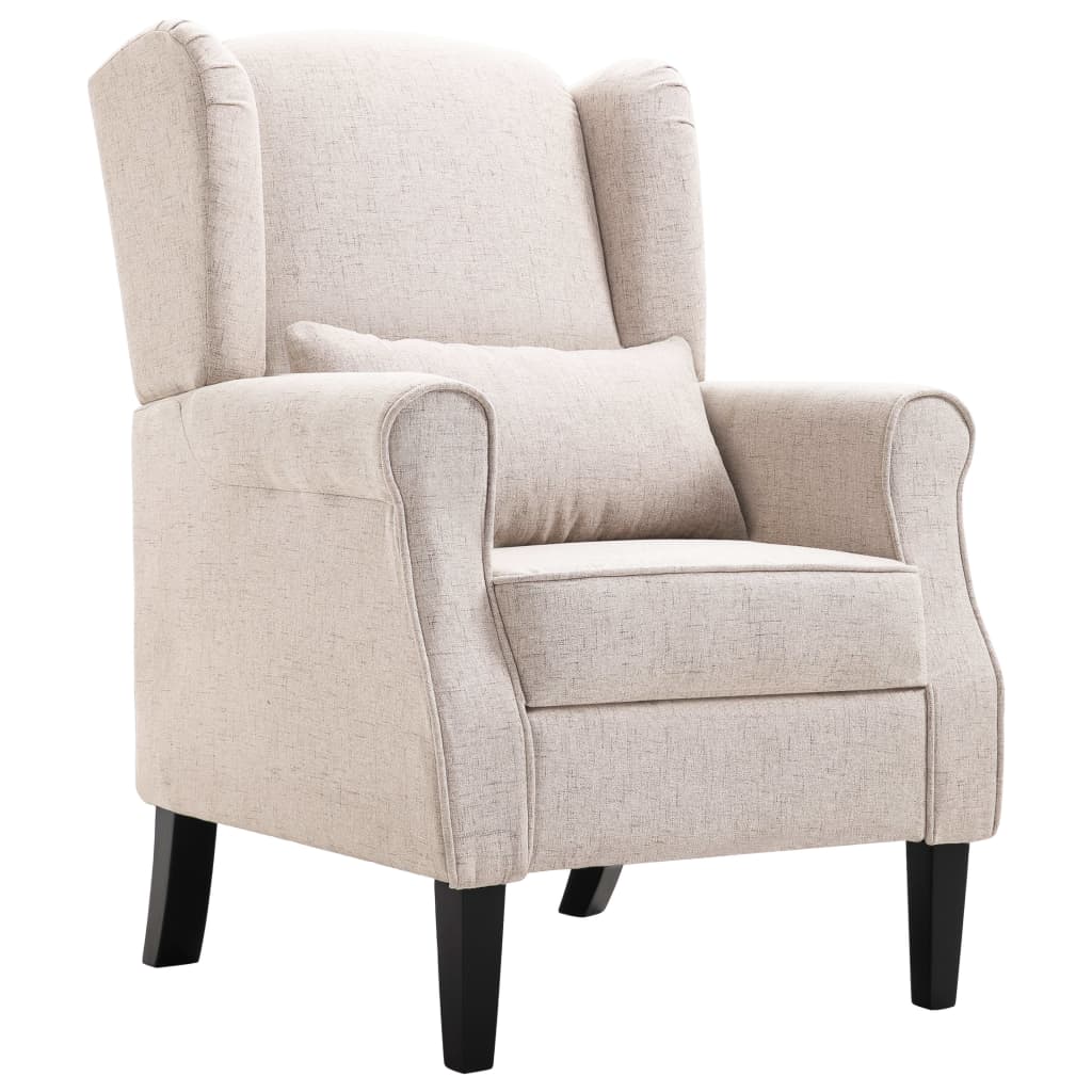 lænestol stof beige