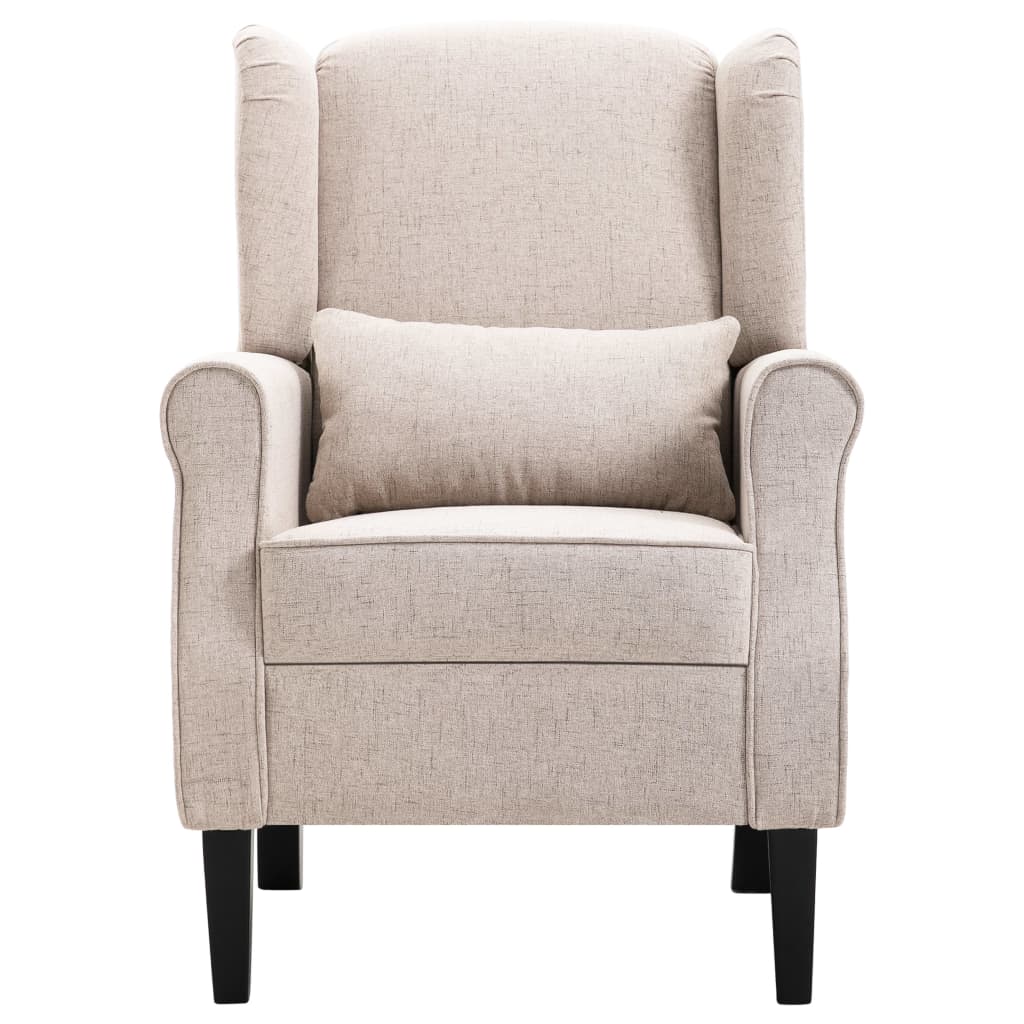 lænestol stof beige