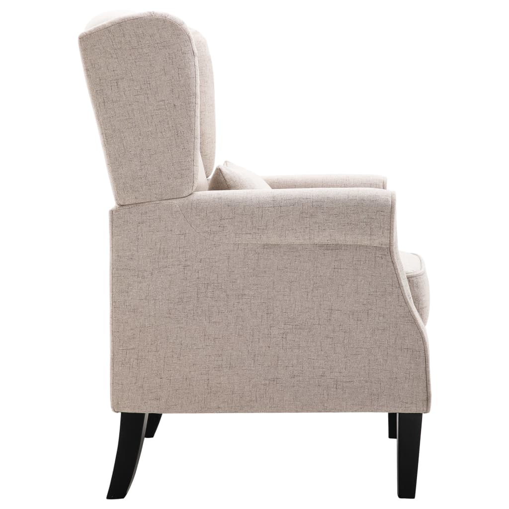 lænestol stof beige