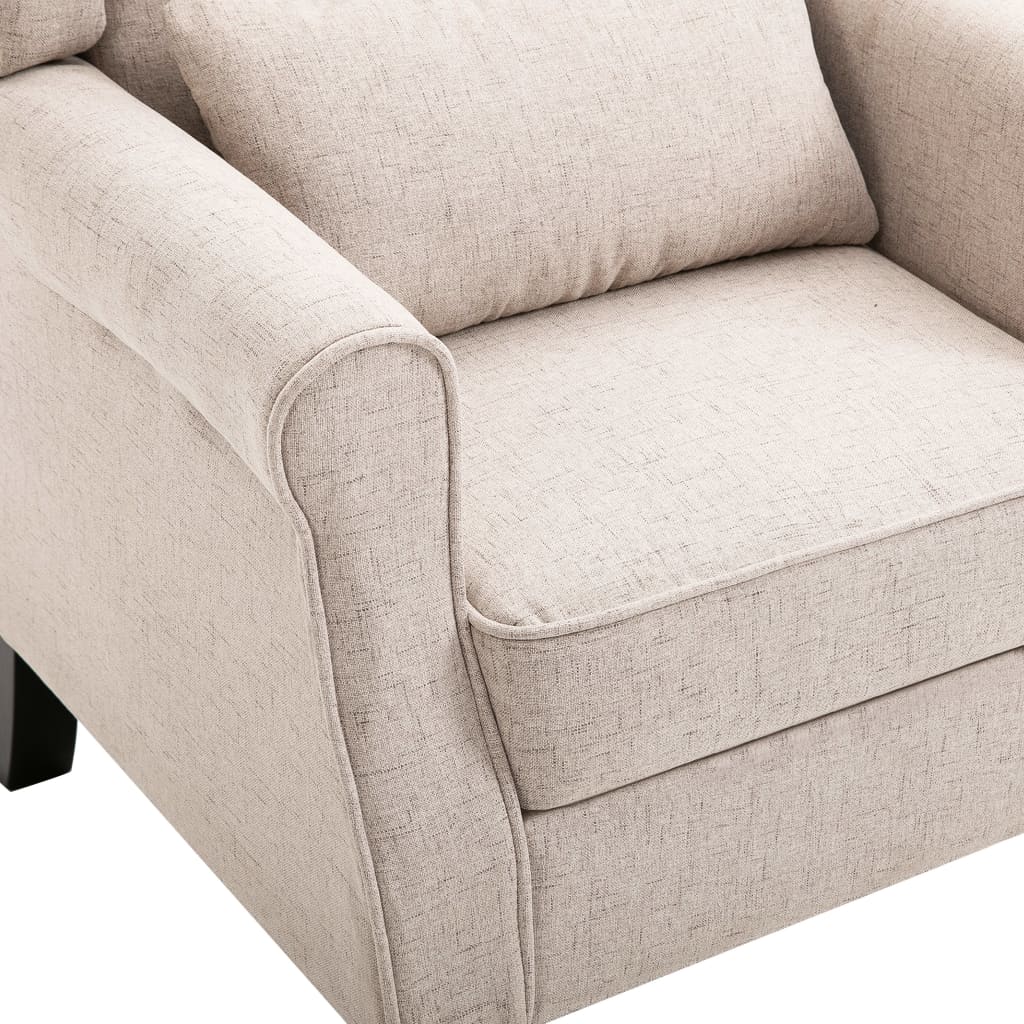 lænestol stof beige