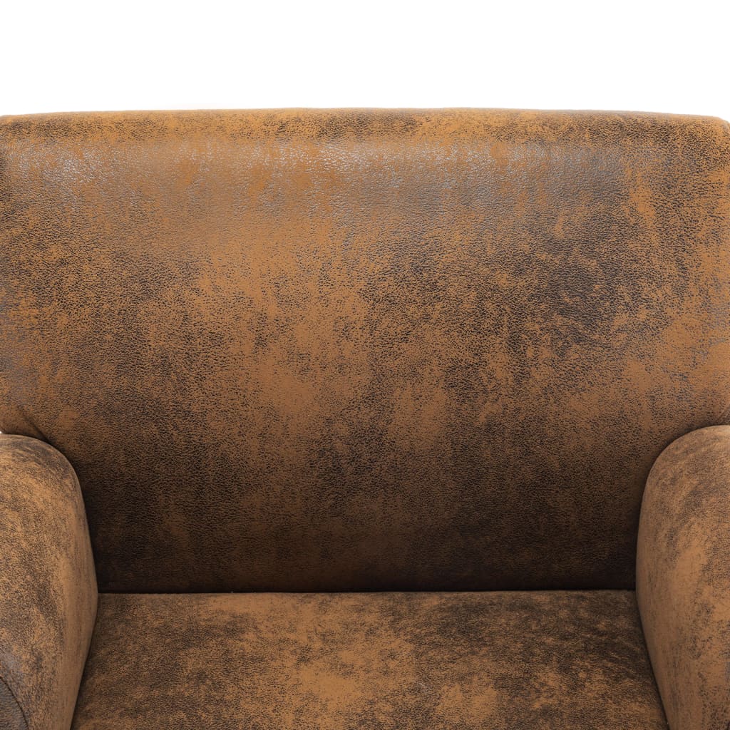 sofastol brun 70x69x72 cm kunstlæder