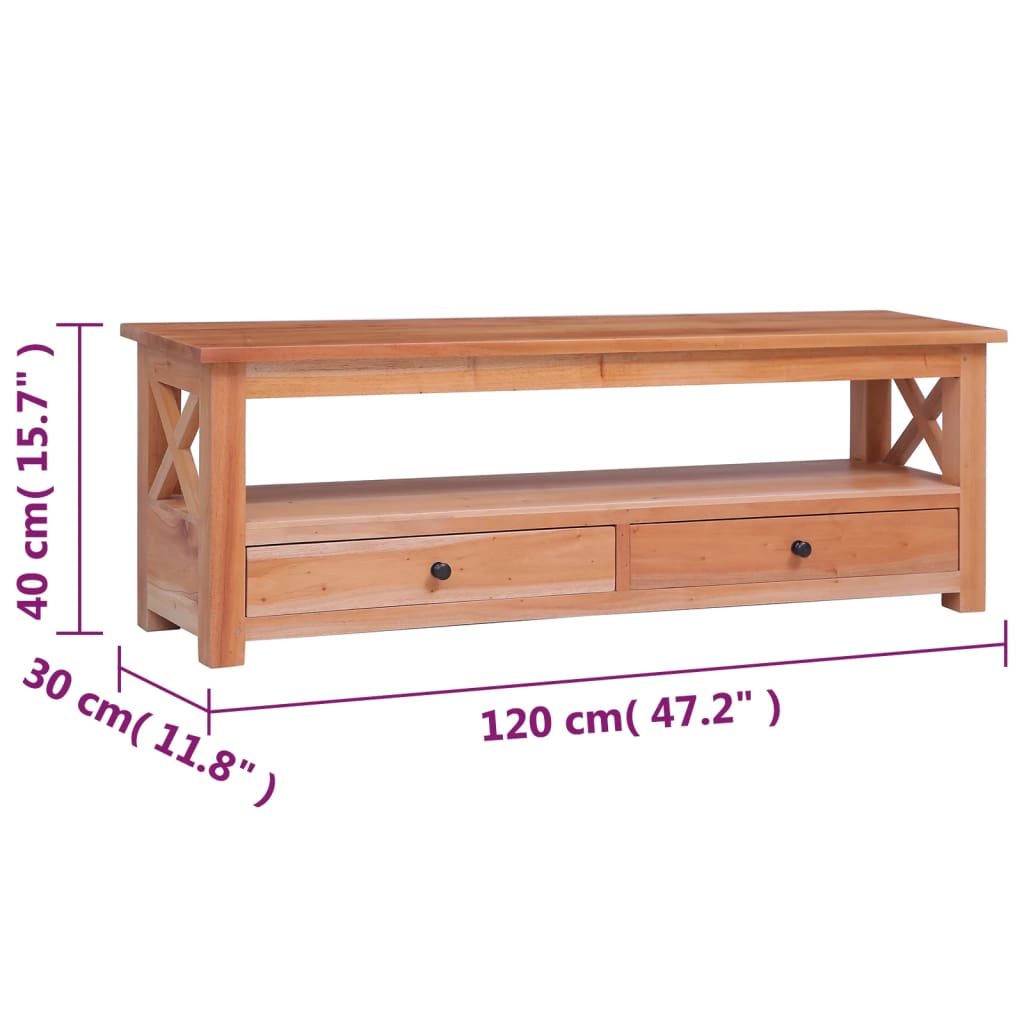 tv-skab 120 x 30 x 40 cm massivt mahognitræ