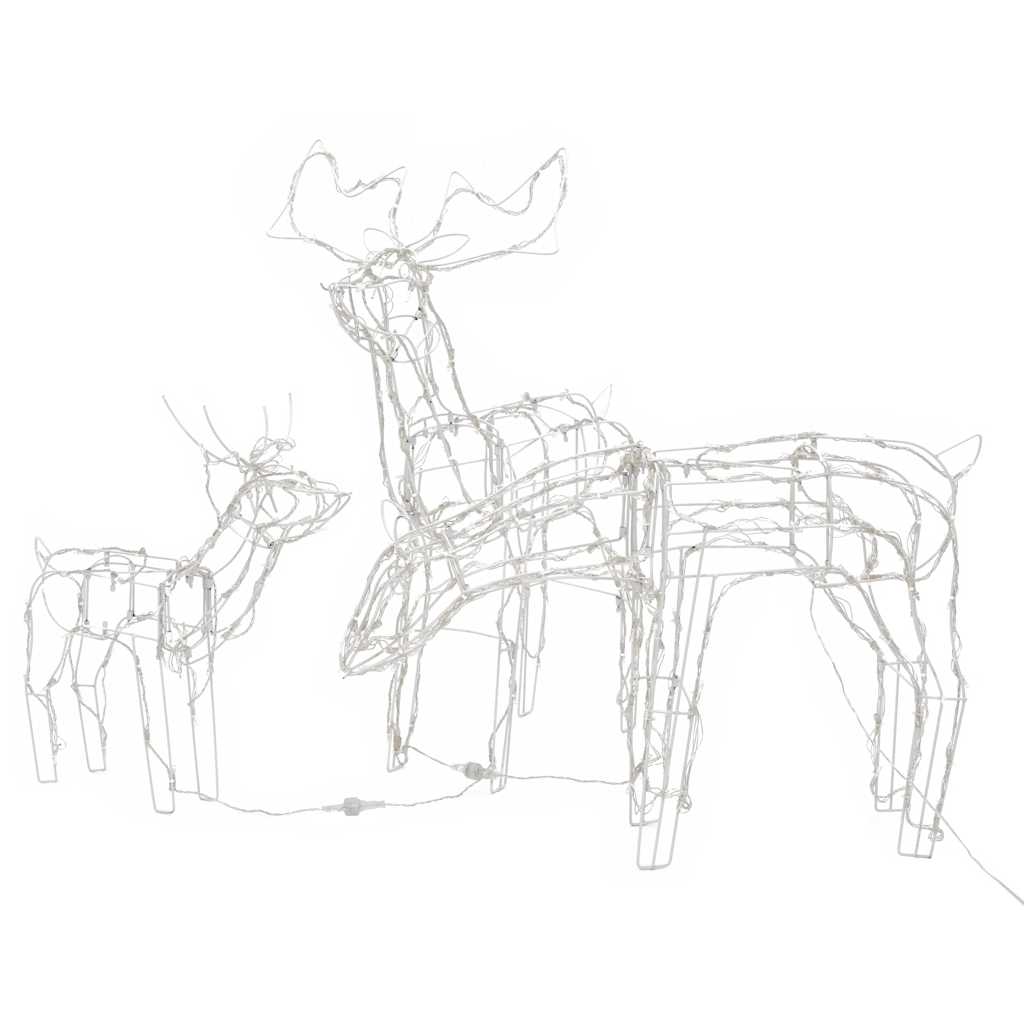 julelysdisplay i 3 dele Rensdyr 229 LED'er