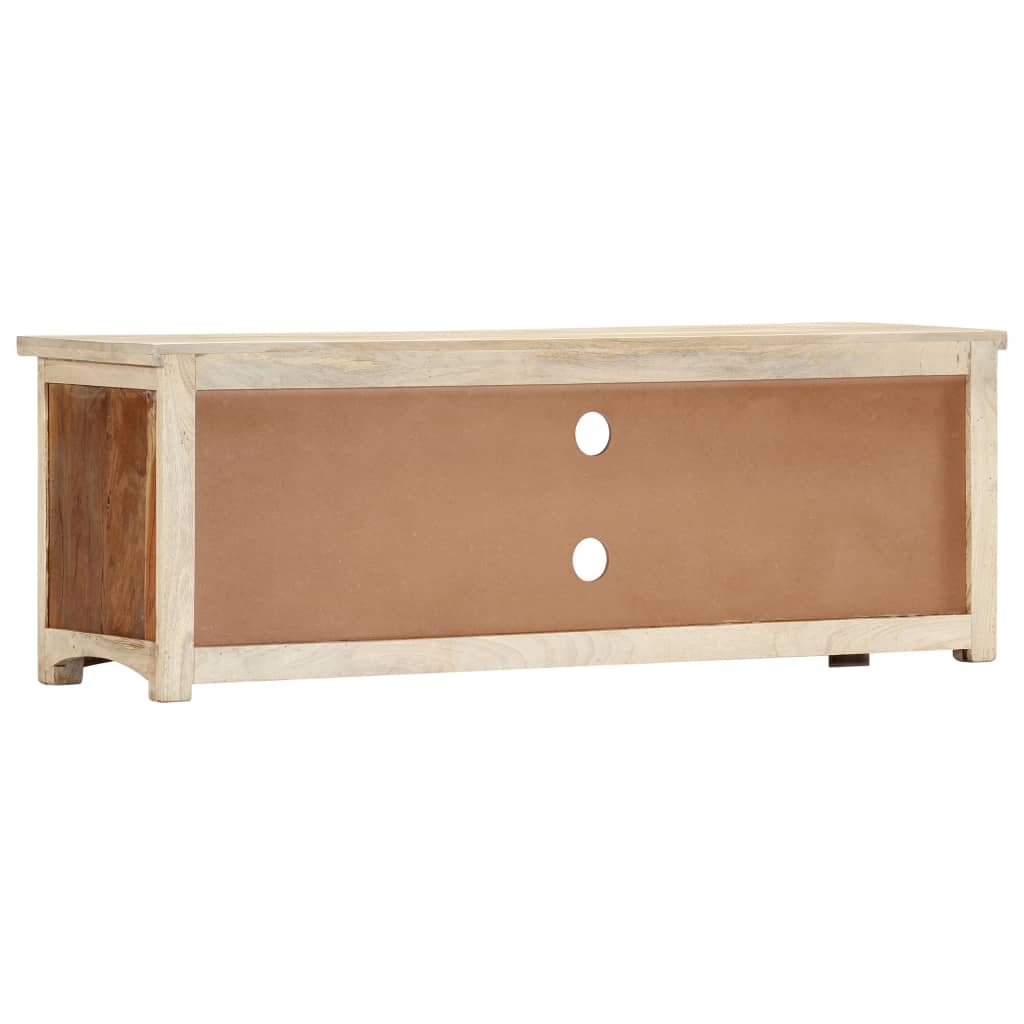 tv-skab 120x30x40 cm massivt genbrugstræ og stål