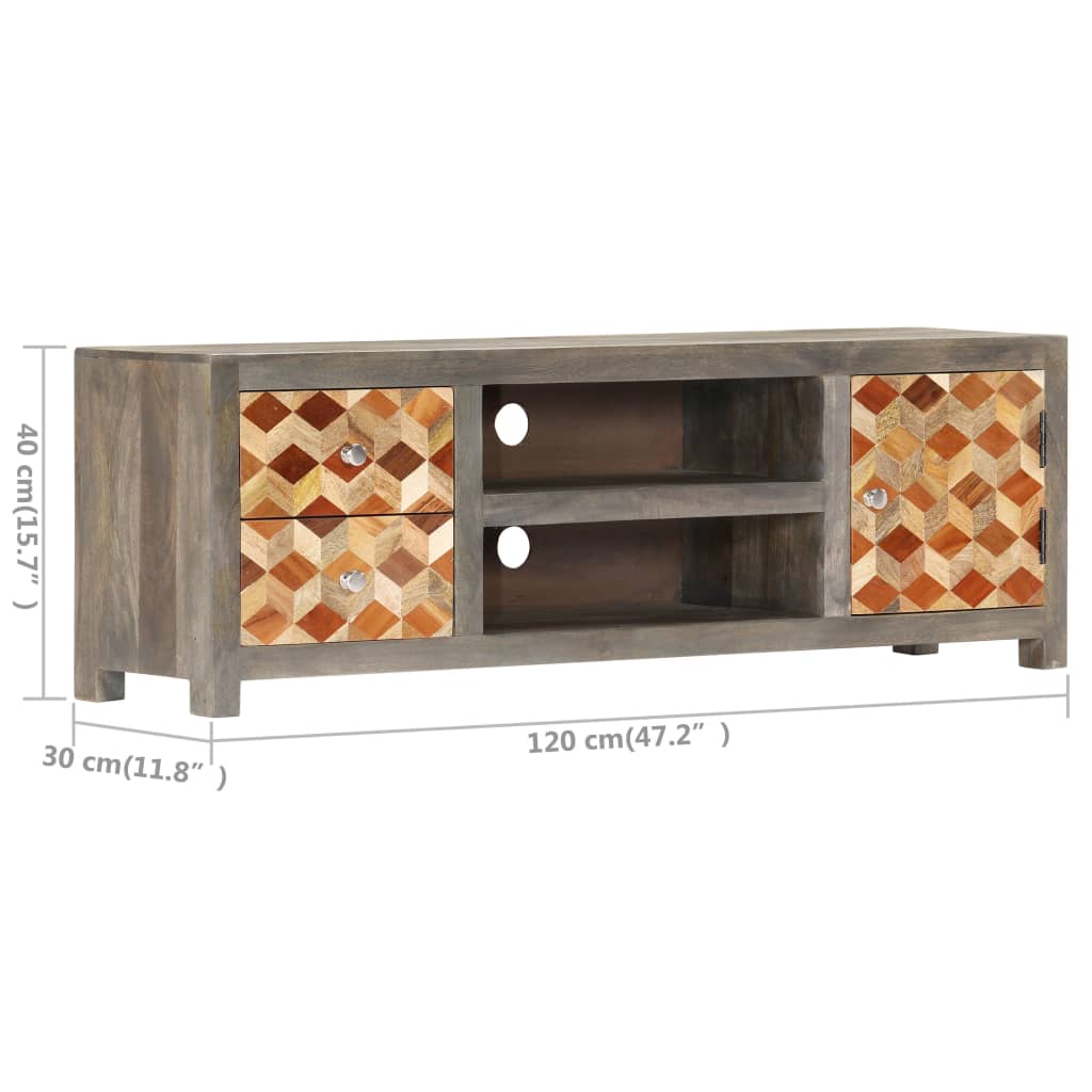 tv-skab 120x30x40 cm massivt genbrugstræ
