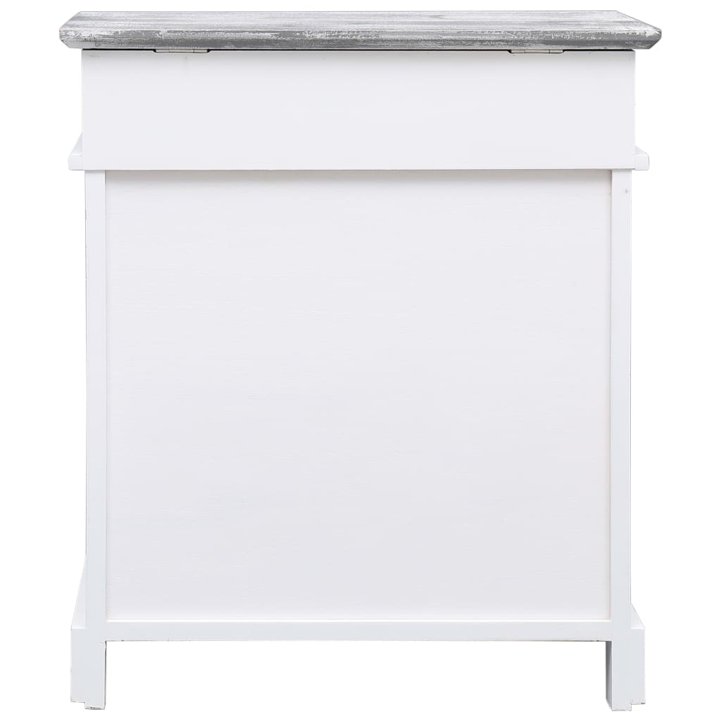 skoskab 50 x 28 x 58 cm kejsertræ grå