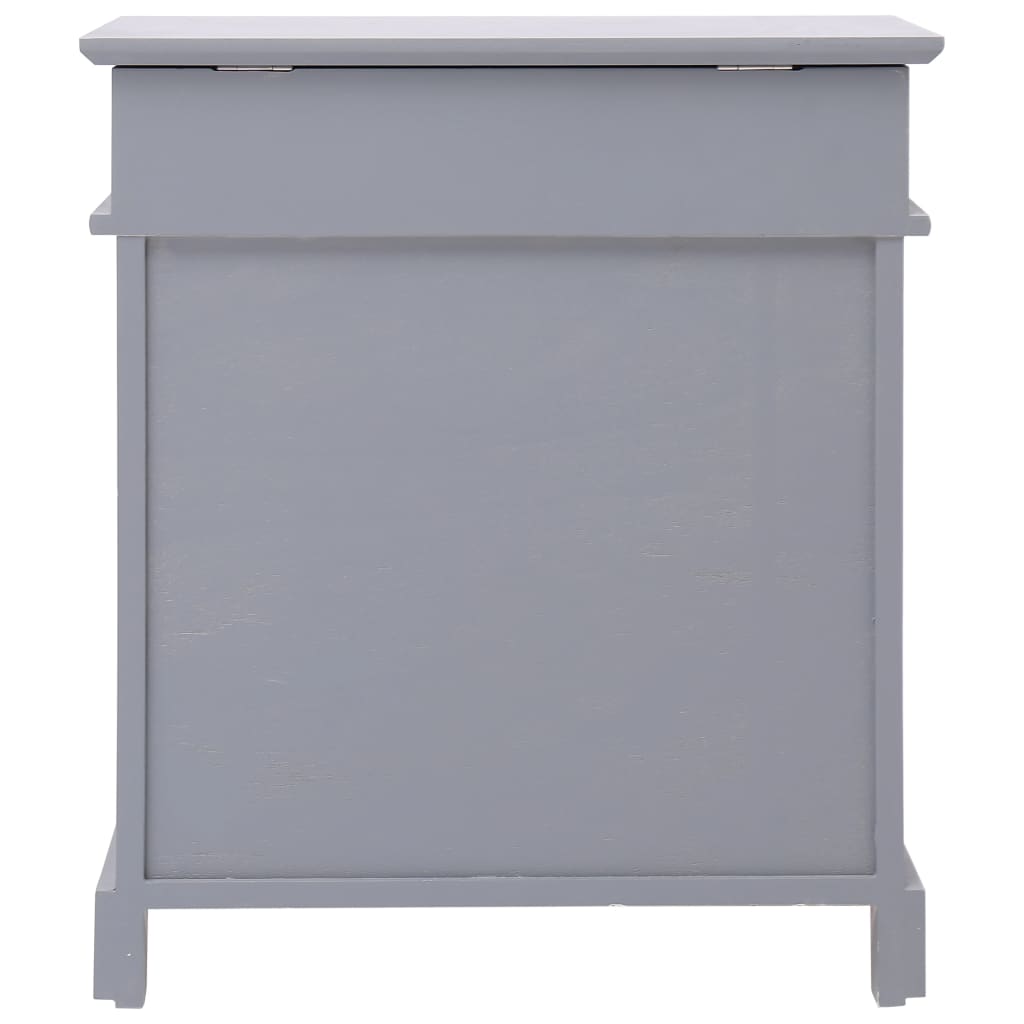 skoskab 50 x 28 x 58 cm kejsertræ grå