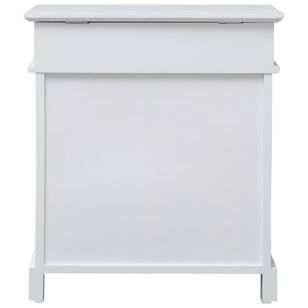 skoskab 50 x 28 x 58 cm kejsertræ hvid