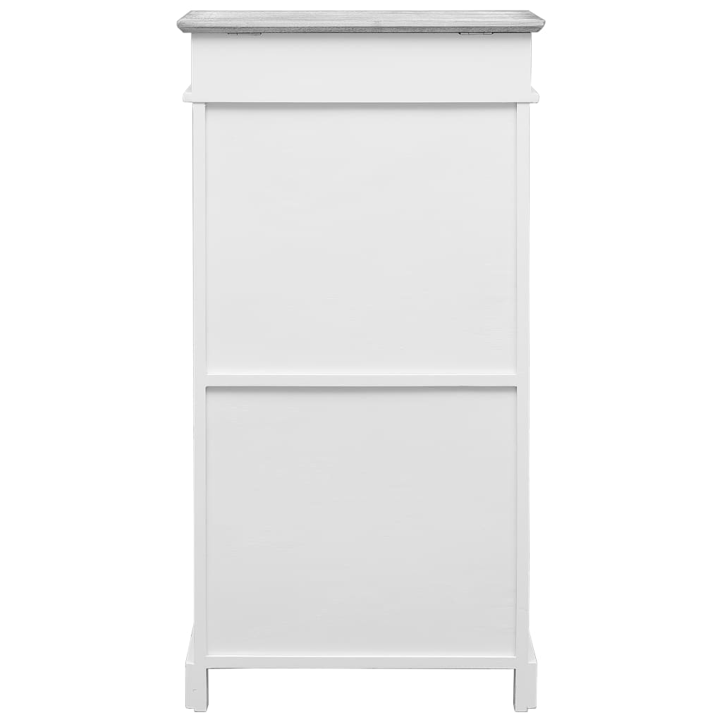 skoskab 50 x 28 x 98 cm kejsertræ grå