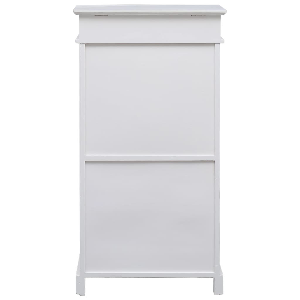 skoskab 50 x 28 x 98 cm kejsertræ hvid