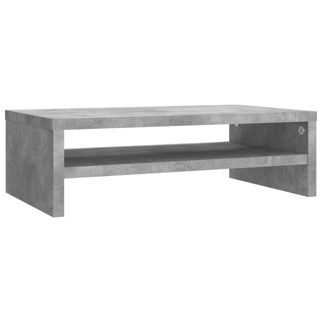 skærmstander 42 x 24 x 13 cm konstrueret træ betongrå