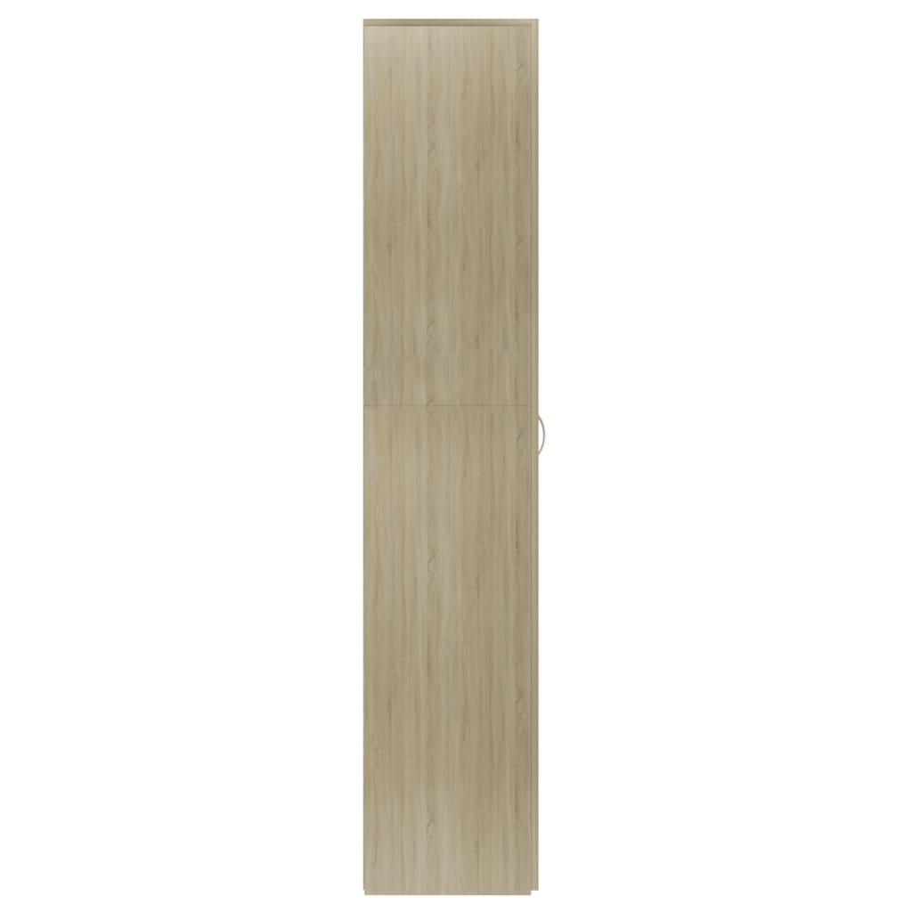 skoskab 80x35,5x180 cm konstrueret træ sonoma-eg