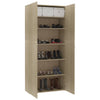 skoskab 80x35,5x180 cm konstrueret træ sonoma-eg