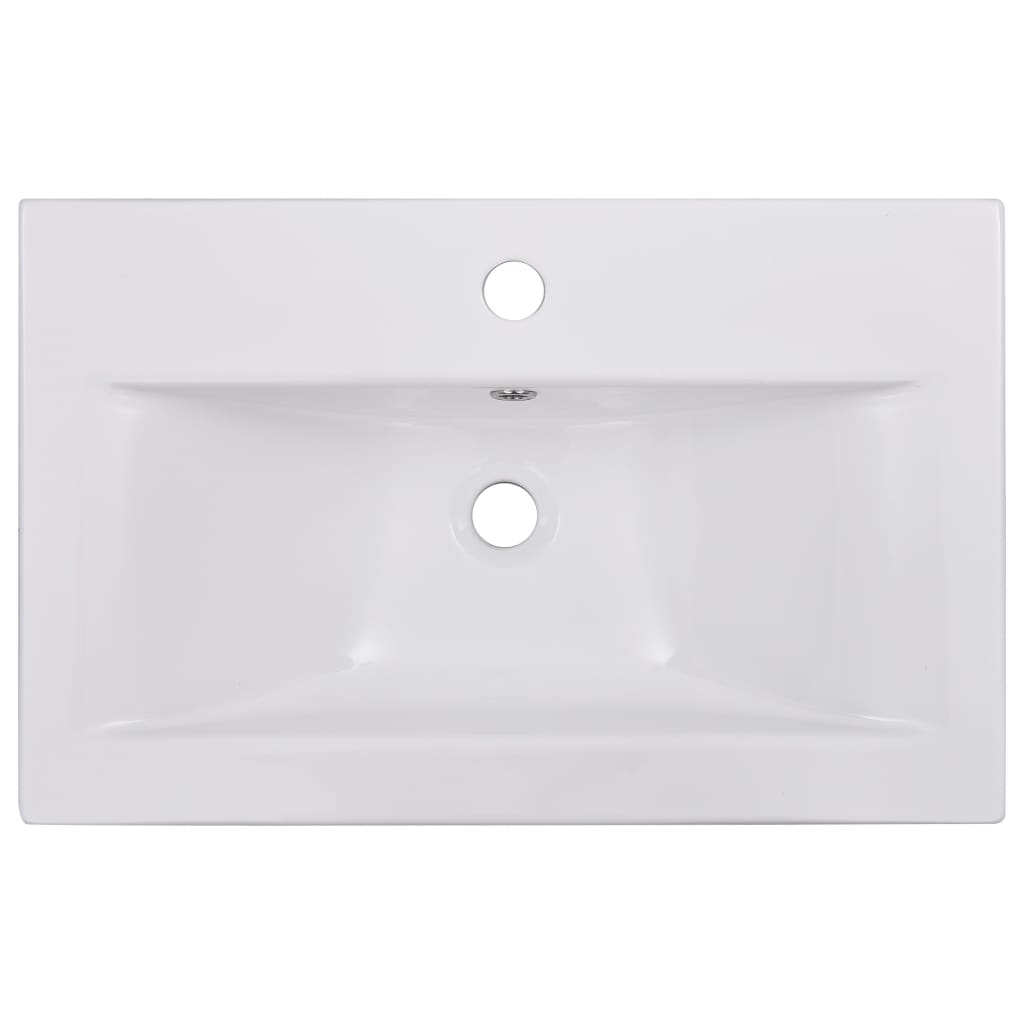indbygget håndvask 61x39,5x18,5 cm keramisk hvid