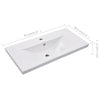 indbygget håndvask 81x39,5x18,5 cm keramisk hvid