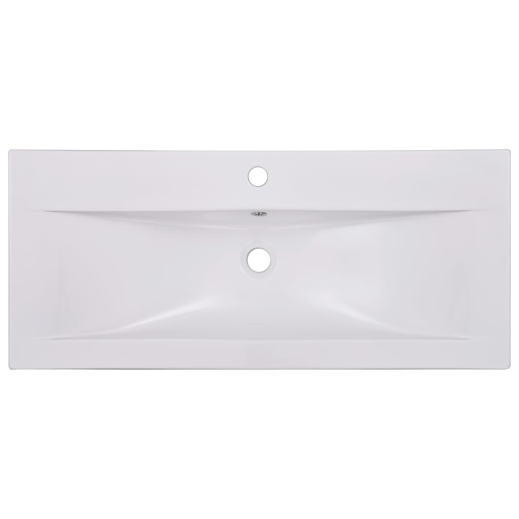 indbygget håndvask 91x39,5x18,5 cm keramisk hvid