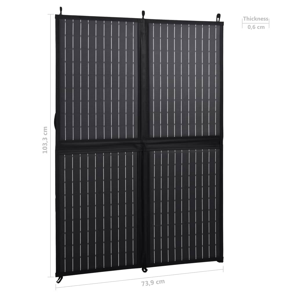 foldbar lader til solpanel 100 W 12 V