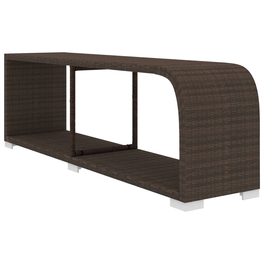 haveloungesæt 8 dele med hynder polyrattan brun