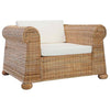 sofasæt i 2 dele med hynder naturlig rattan