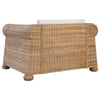 sofasæt i 2 dele med hynder naturlig rattan