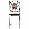 bistrostole 2 stk. med mosaikdesign keramisk brun