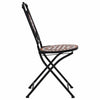 bistrostole 2 stk. med mosaikdesign keramisk brun