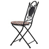 bistrostole 2 stk. med mosaikdesign keramisk brun