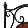 bistrostole 2 stk. med mosaikdesign keramisk brun