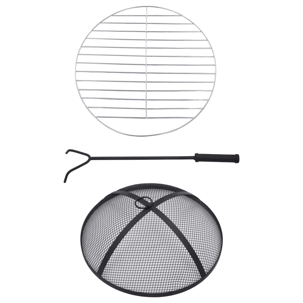 bålfad mosaik 68 cm keramik sort og hvid