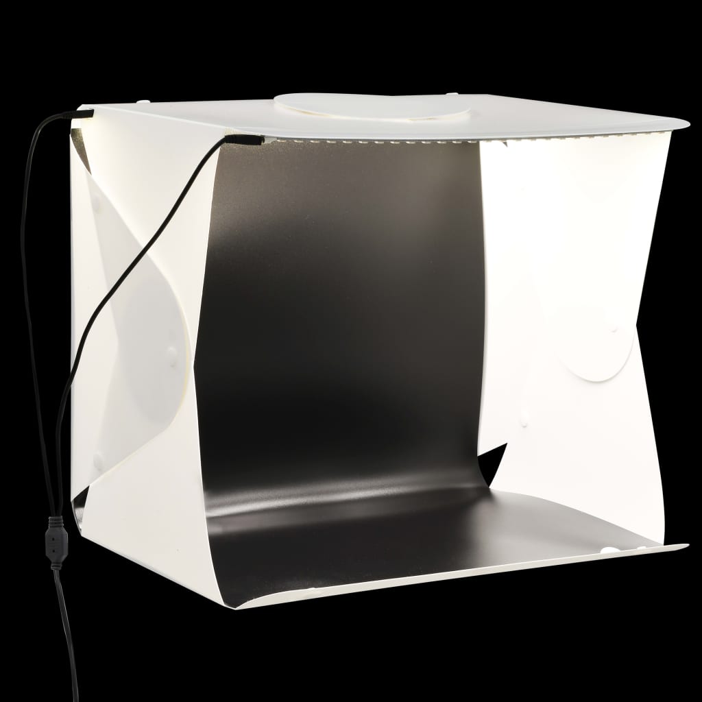 foldbar lyskasse til fotostudie 40 x 34 x 37 cm plastik hvid