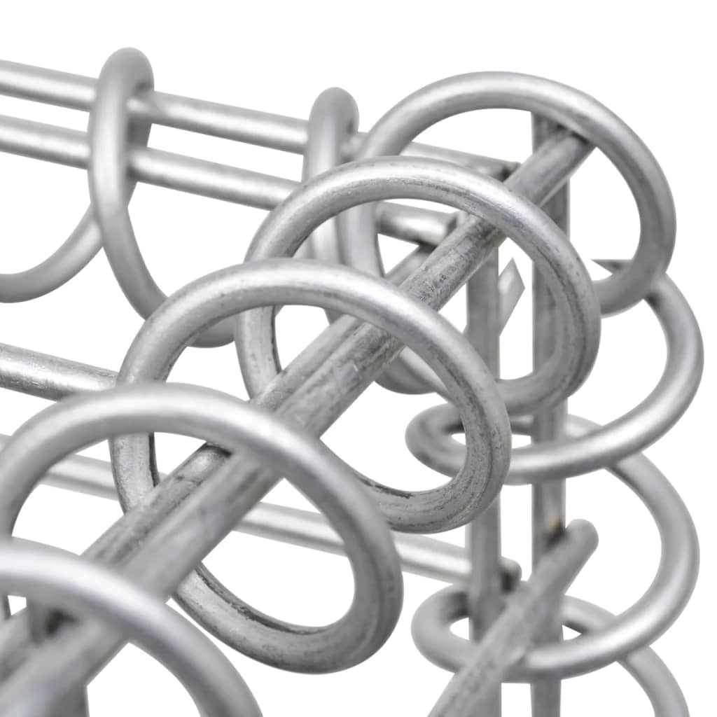gabionvæg til affaldsspand 320x100x120 cm galvaniseret stål
