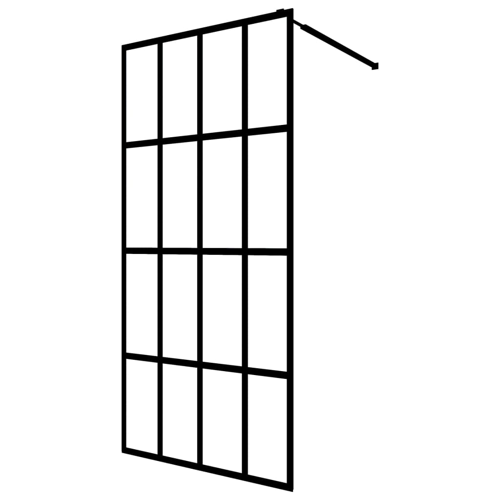 bruseafskærmning 100x195 cm hærdet glas klart