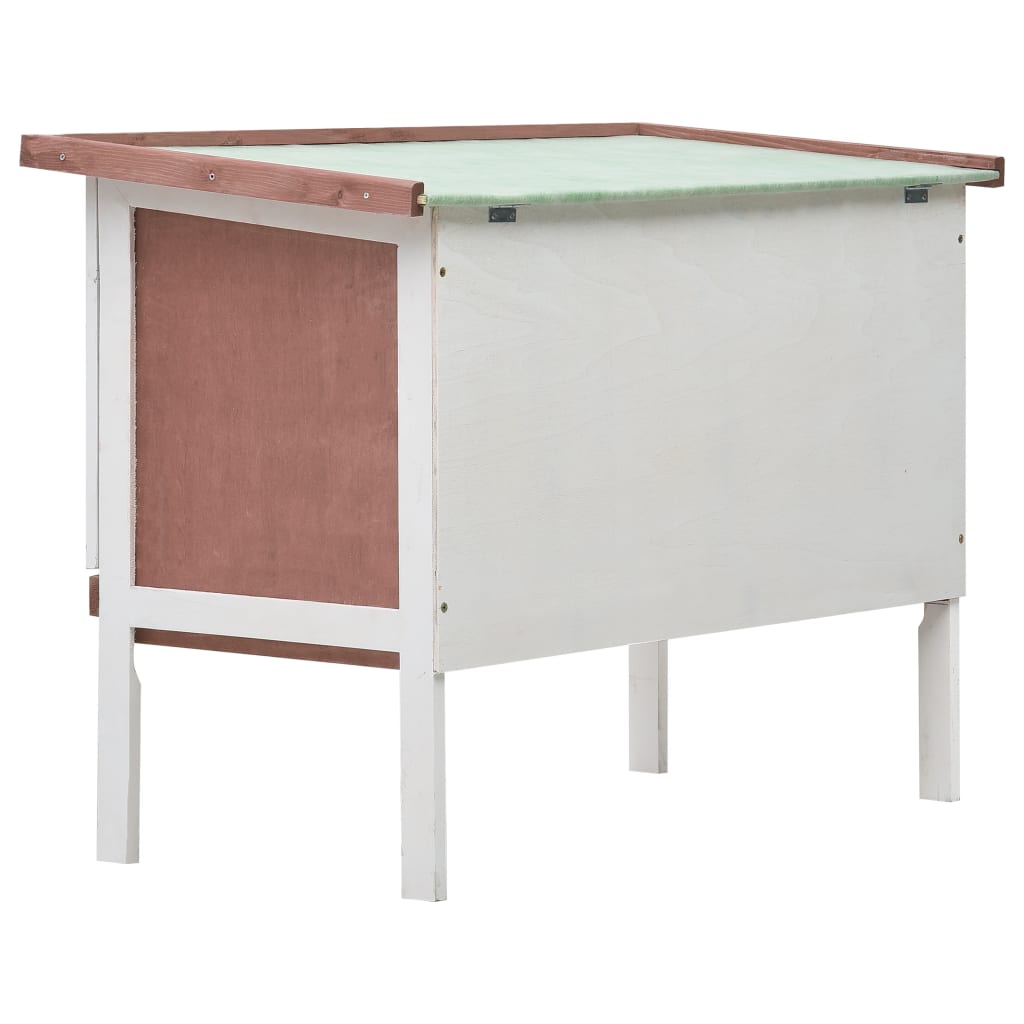 udendørs kaninbur 1 niveau træ brun