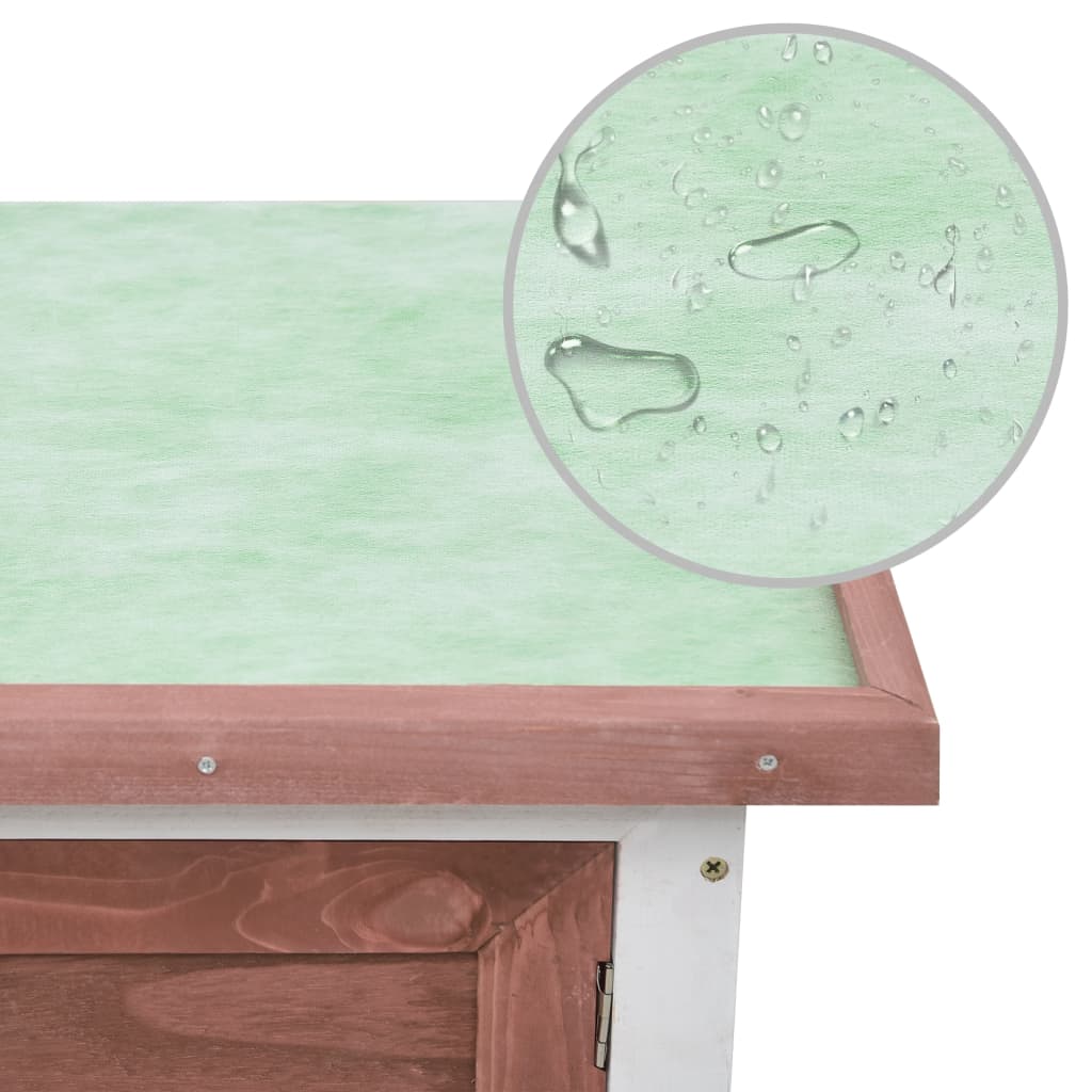 udendørs kaninbur 1 niveau træ brun