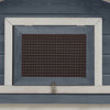 kaninbur 310x70x87 cm massivt fyrre- og grantræ grå