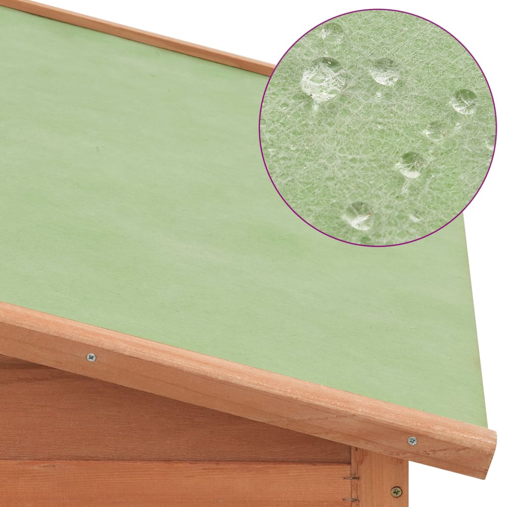 hønsehus med redekasse massivt fyrretræ