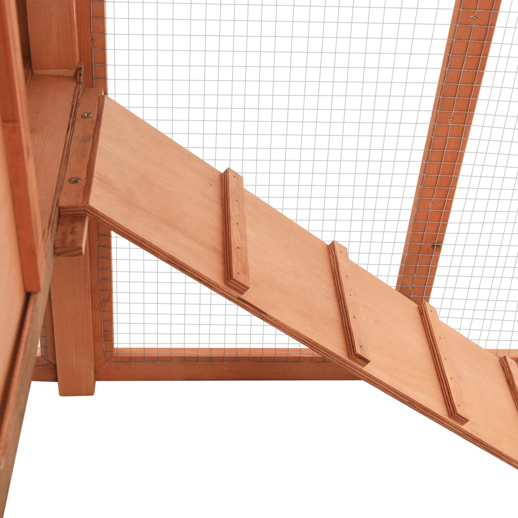 hønsehus med redekasse massivt fyrretræ