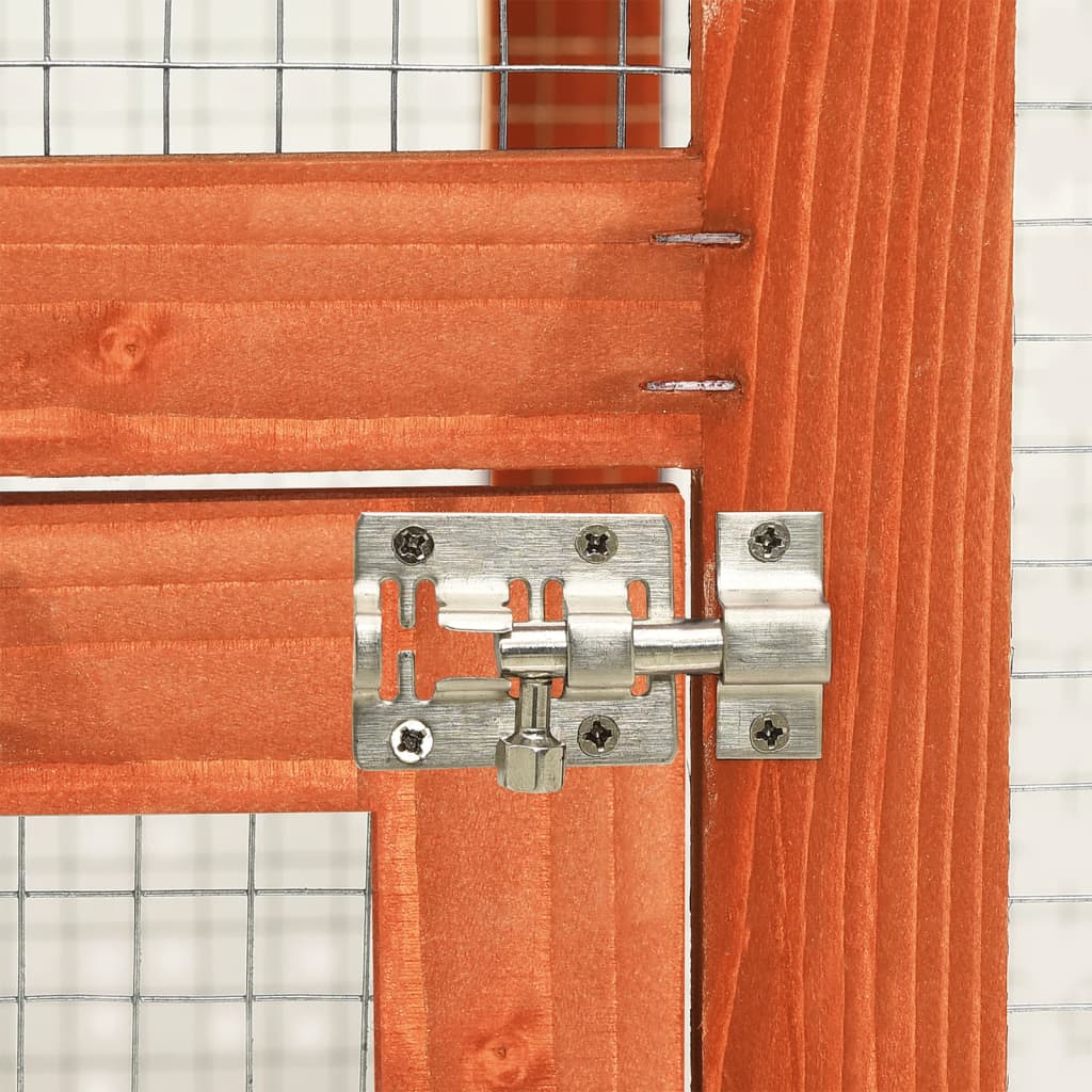 kaninbur 140x63x120 cm massivt fyrretræ